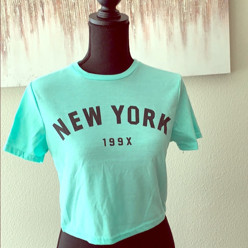 New York crop shirt- SMALL